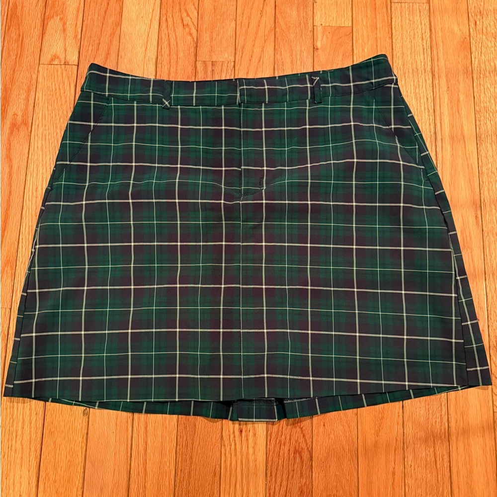 Plaid Tartan Green Golf Tennis Pickleball Skort Size 12 Preppy